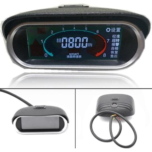 Universal Car truck digital Tachometer tacometro digital moto for 12v 24v Excavator Car Truck LCD 50-9999 RPM Tachometer