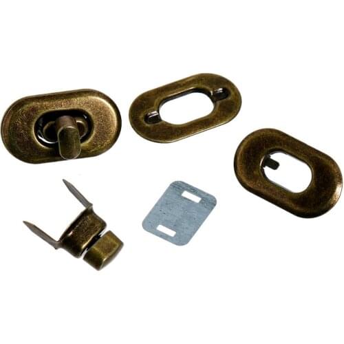 Vintage Iron Based Alloy Purse Twist Turn Lock Antique Bronze 37mm x21mm 28mm x20mm 22mm x16mm,10 Sets