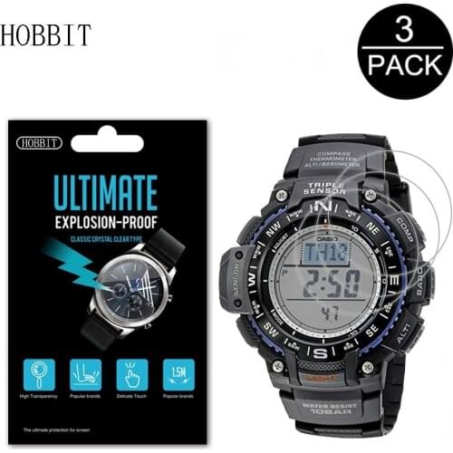 3Pack 5H Nano Explosion-proof Screen Protector For Casio SGW-1000 SGW-450H SGW100 SGW-300 300H 500H 600H Mens Watch Screen Film