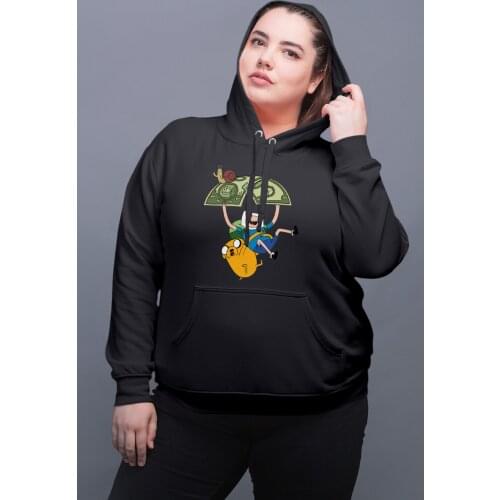 Angemiel Wear Money Sticking Finn And Jack Black Women Hooded Sweatshirt