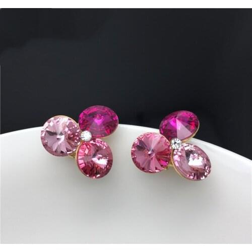 Ms Betti 2021 Trendy Clip On Earrings New Design Gift Crystals From Austria With Round Stones For Women Wedding Party Jewelry