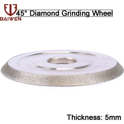 1pc 84mm Diamond Grinding Wheel 45° Cutter Grinder Sharpener Disc for Carbide Metal Tungsten Steel Milling Cutter Tool Grit 150