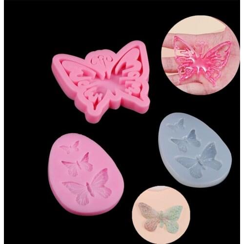 1Pcs Butterfly Siliocne Molds 3D Cute Animal Casting Mould for DIY Epoxy Resin Crafts Intersperse Decorate Jewelry Making Molds