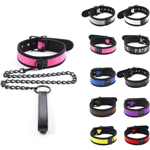 10 Colors Sex Bondage Necklace Fetish Bdsm Collar Sponge Choker Chain SM Exotic Sex Toys for Couples Adult Games