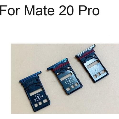 100% Original Silver SIM Card Tray For Huawei Mate 20 Pro SD Card Tray SIM Card Holder SIM Card Drawer HuaweiMate20 Pro Parts