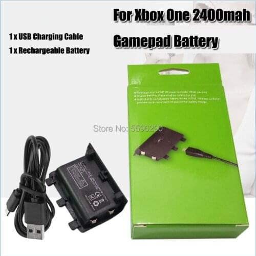 2400mAh Rechargeable Battery Pack With USB Cable For XBOX ONE Controller Wireless Gamepad Joypad Replacement Battery