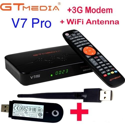 50pcs GTMEDIA V7 Pro DVB-S2 H.265 DVB-T2 Satellite Receiver Decoder Terrestrial HD tv box better GTmedia V7 Plus