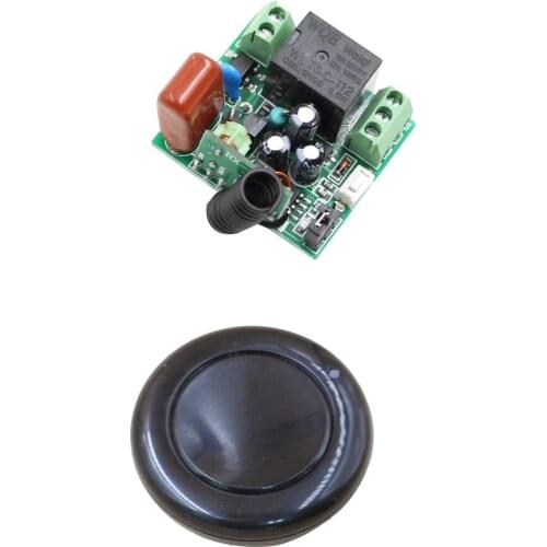 AC 220V 10A Relay Black button Transmitter 1CH Receiver Remote Control Switch Wireless Remote Switch Light Lamp LED Switch