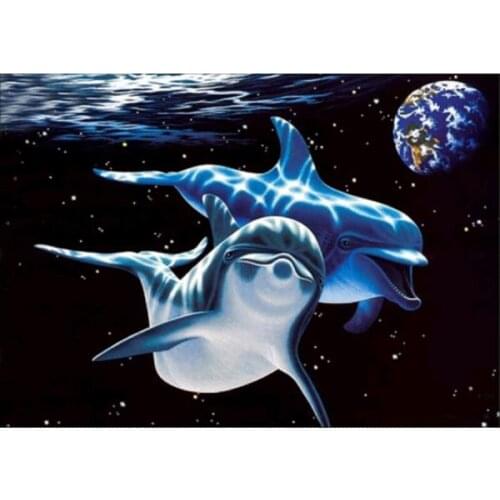 Rhinestone painting crystal Home Decor DIY Diamond painting Dolphin 5D cross stitch pattern diamond embroidery m174