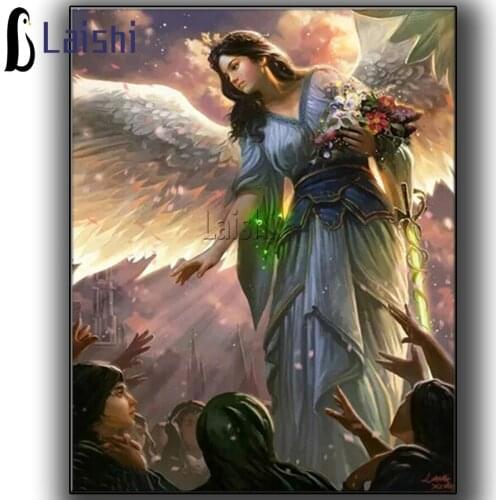 Diamond Craft Painting Goddess Isis Diy Fairy tales Diamond Embroidery Angels Come To Earth Mosaic Gift Diamond Wall Arts Decor