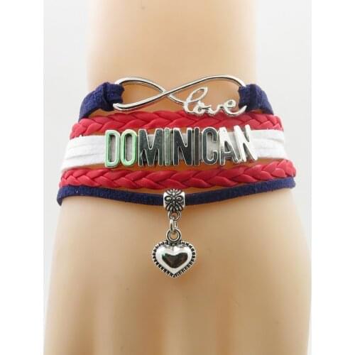 Infinity Love Dominican Bracelet Fashion Dominican Leather Bangles Woman And Man Jewelry Gifts