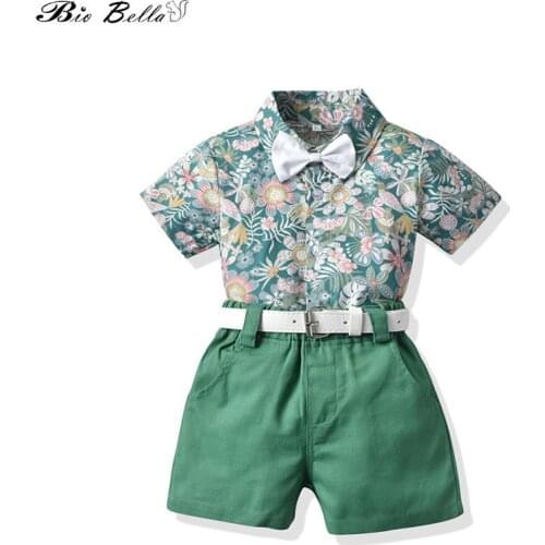 Kids Boy Clothes New Style 2021 Summer Children Boys Clothing Fashion Wedding Party 1-6 Years Boy Kids Outfits T-Shirt+Pants Boy