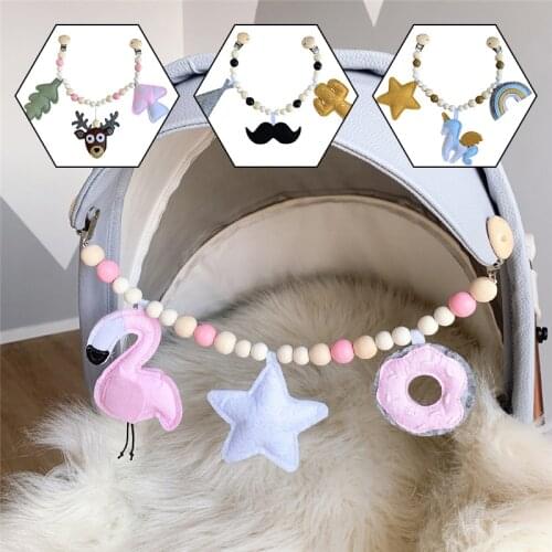 Baby Toys 0 to 12 Months Newborn Wooden Pram Clip Infant Mobile Chewable Rattle Kids Teething Toy Teether Pendant Toddler Room