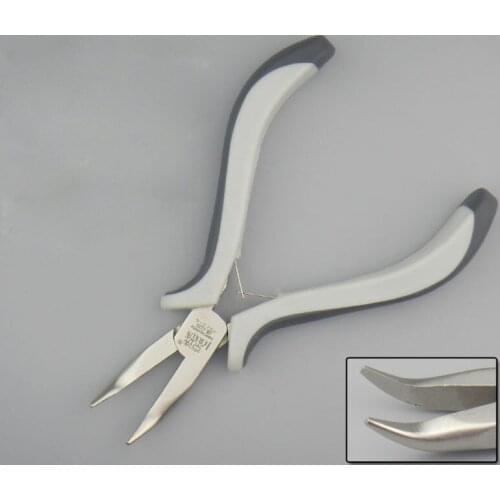 JERXUN 5" Multi-functional Bent Nose Pliers High Quality Carbon Steel Mini No Teeth Jewelry Tools Pliers Hand Tools