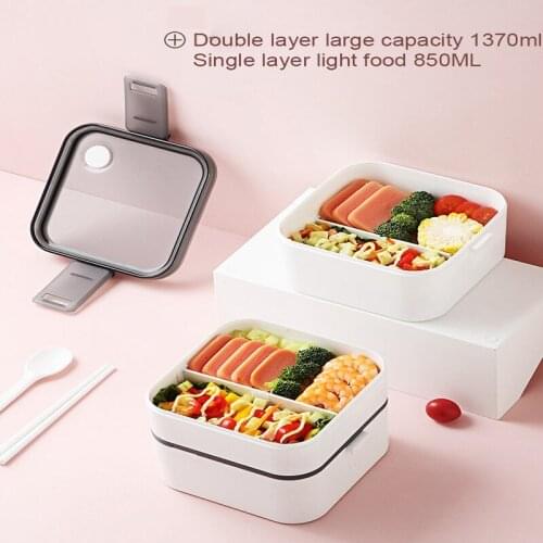 Microwave Lunch Box Heat Insulation Storage Case Double Layer Food Container Case Portable Sealed Bento Box Household Gadgets