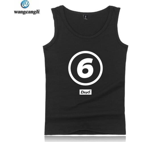 Day6 tank top Kpop Day6 sleeveless shirt bodybuilding tank tops Korean Day 6 Fan Support harajuku summer vest 4XL clothes