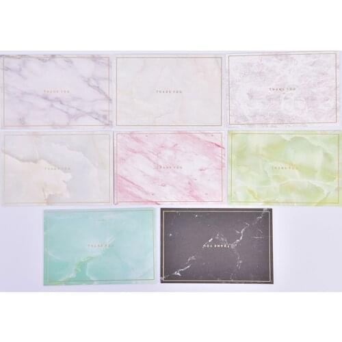 10pcs Mini Stamping Card Marbled Simple Creative Greeting Card Wedding Cards Birthday Wishes Christmas Card