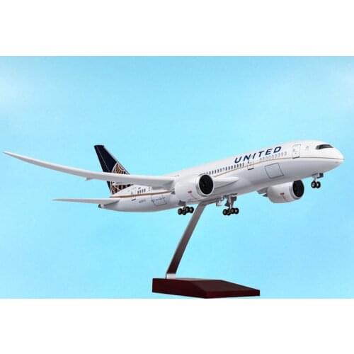 43cm 1/130 Scale Airplane 787 B787 Dreamliner Aircraft American United Airline Model Airliner Adult Toys Collect Gifts Display