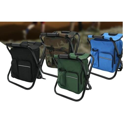 2017 Newset 2 in 1 Portable bag folding stool outdoor camping beach travel chair