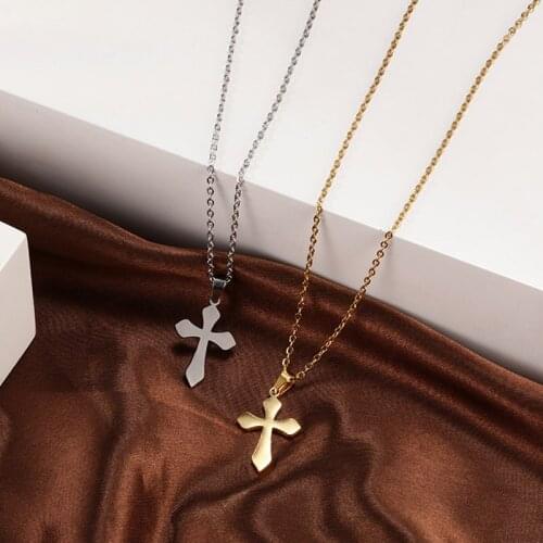 Cross Necklace For Womens Neck Chain Necklace Set Stainless Steel Jewelry On The Neck Choker Fashion Jewelry Accessories