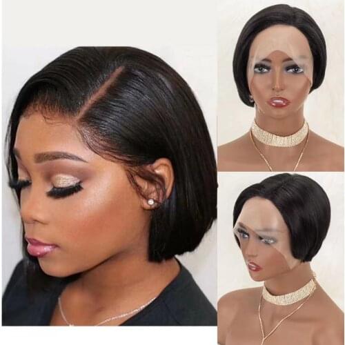 Lace Frontal Wig Short Bob Wigs Lace Wig Straight Human Hair Wigs For Black Women Brazilian Remy Hair For Free Ship