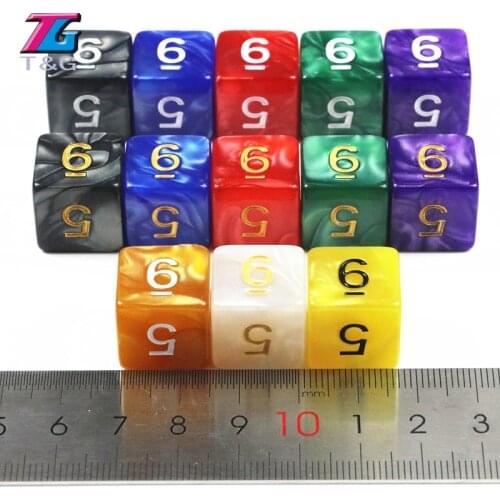 Colorful 13 Colors D6 Dice for Rpg DnD 6 Sided Games Dices Rich Desktop Polyhedral Set ,for Board Game