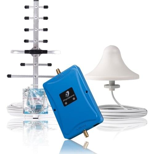 GSM Repeater 900 UMTS 1800 MHz Dual Band 3/8 2G 3G 4G LTE Mobile Amplifier Cellular Signal Booster EGSM 70dB +Yagi/Ceilin Antenn