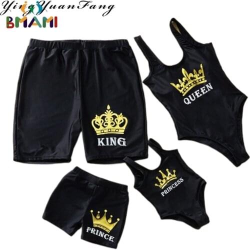 Family Matching Swimwear Mother Daughter Swimsuit Mommy And Me Bikini Clothes Family Look Father Mom Daughter Son Bathing Suit