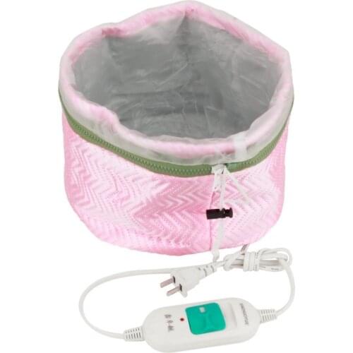 US Plug Electric Hair Thermal Treatment Beauty Steamer SPA Nourishing Hair Care Cap Waterproof Anti-electricity Control Heating