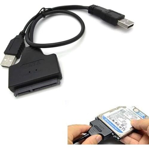 Computer Hard Driver Connection Cables 2.5" 22P 2.0 USB to SATA Cable Serial ATA Adapter For HDD/SSD Laptop Hard Drive