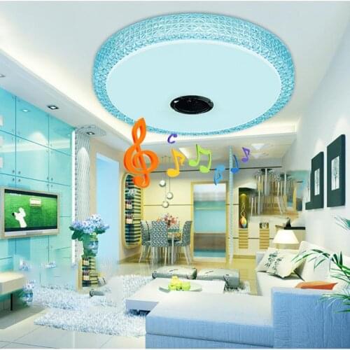 40/75W Modern RGB LED Ceiling Lights 80 Colors Home lighting APP bluetooth Music Light Bedroom Smart Lamps +Remote Control