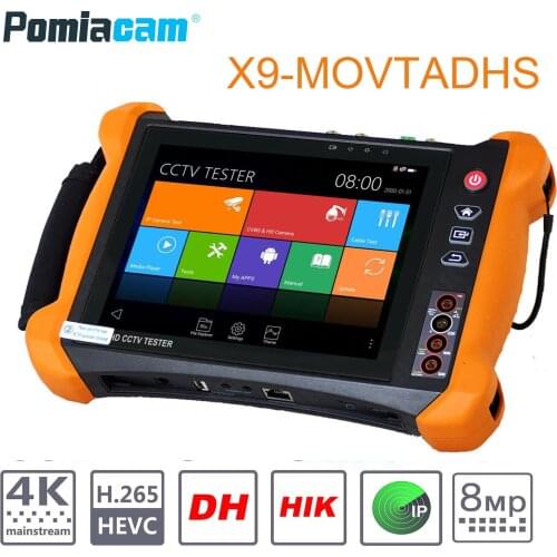 X9MOVTADHS 8inch camera tester monitor with Digital Multimeter ,Optical power meter, visual fault locater, TDR cable test