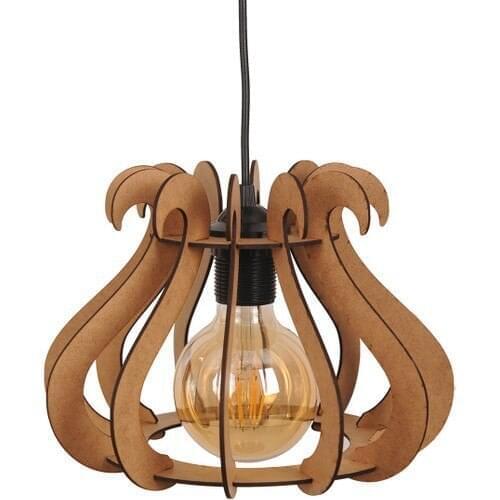 Vedemo Single Swan Decorative Wood AvizeGeometrik hand work lights/pendant light/wood lamp/ceiling hanging lamp/wood necklace modern