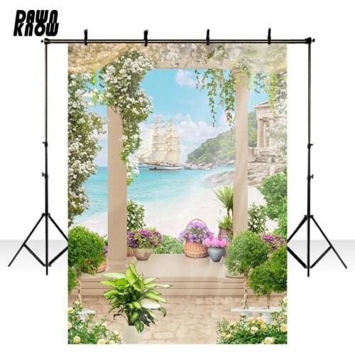 DAWNKNOW Sailing Pillar Vinyl Photography Background For Baby Flower Photo Shoot Backdrop For Wedding Photo Studio lv449