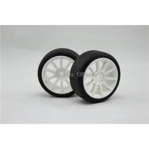New Design 4pcs RC1/10 High Speed Drift Tires Tyre Wheel Rim W10S1NW 0mm offset (Material White) fits for 1:10 Drift Car