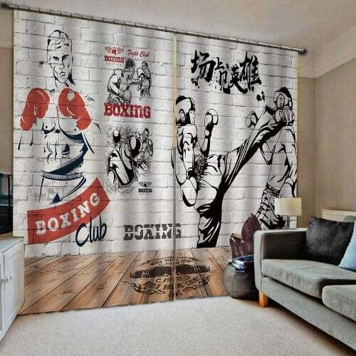 Fitness Shower Curtain Fitness Retro Style for Gym blackout sunshade window curtains