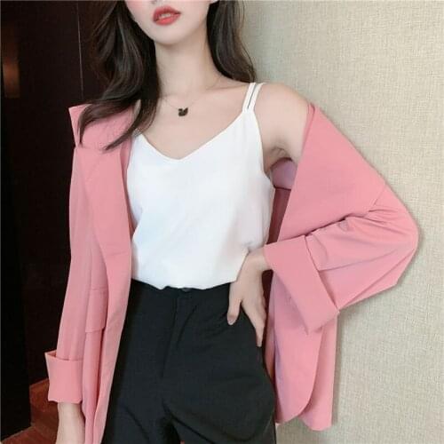 Women Blouses Fat Vest Female 2021 Summer New v-neck Wear Render Unlined Upper Garment Chiffon Loose Harajuku Female New YYR013