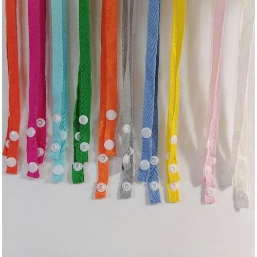 10Pcs/Pack Mouth Mask Soft Cotton Lanyard Extender with Buckle Ear Saver Holder E56C