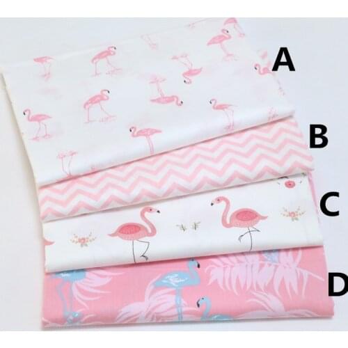 160CM*50CM pink flamingo cotton fabric sewing baby cloth infant linens kids bedding fabric cushion patchwork sewing tissue
