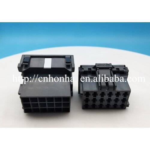 18 Pin 1-967629-1 8-968974-1 PA66-GF15 Male Female Plastic Auto Connector for AMP