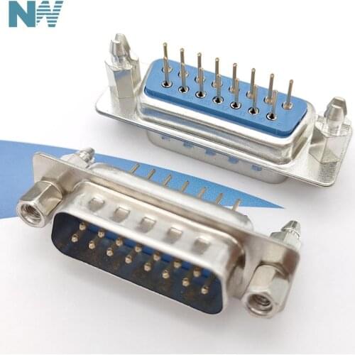 5Pcs/Lot The Two Row Seat Harpoon Dp15 Male Db15 15 Port Pin With Screw Needle Straight Harpoon