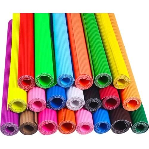 5pcs/lot Monochrome Corrugated Paper DIY Childrens Handmade Paper Kindergarten Creative Art Paper Flower Wrapping Paper