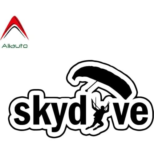 Aliauto Interesting Car Sticker Skydive Silhouette Vinyl High Quality Decor Accessories PVC Decal for Mercedes Honda,15cm*8cm