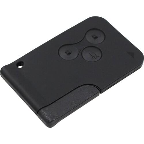 Black Color 3 Buttons Smart Card Key Shell Case Fob for Renault Megan with Small Key Blade