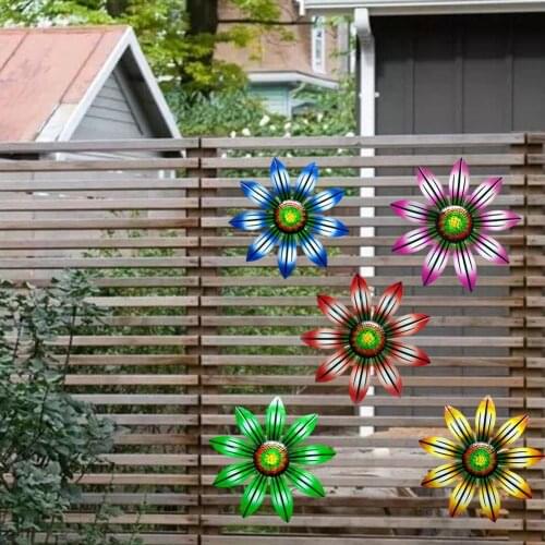 Floral Useful Iron Metal Flower Wall Decor Sturdy Flower Decor Delicate for Living Room