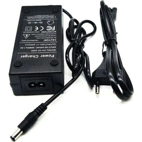 36V Battery Charger Output 42V 2A Charger Input 100-240 VAC Lithium Li-ion Charger For 10S 36V Electric Bike