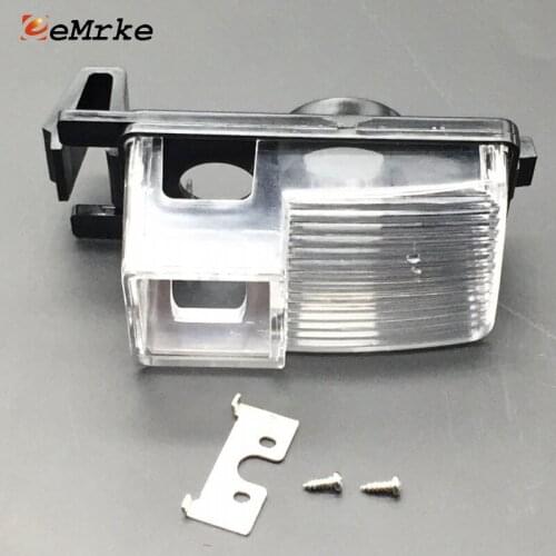 EEMRKE for Infiniti Q60 / G25 G35 G37 Car Rear View Camera Bracket License Plate Lights Housing Mount