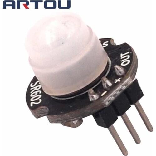 MH-SR602 MINI Motion Sensor Detector Module SR602 Pyroelectric Infrared PIR kit sensory switch Bracket for Arduino Diy With lens