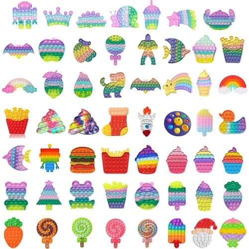 Push Bubble Fidget Toys Autism Special Needs Stress Reliever Helps Relieve Stress and Increase Focus Soft Squeeze Kid Toy New