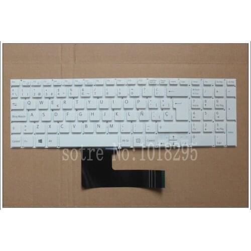 Spanish Keyboard for SONY Vaio SVF152C29V SVF153A1QT SVF15A100C SVF152100C White SP Laptop Keyboard